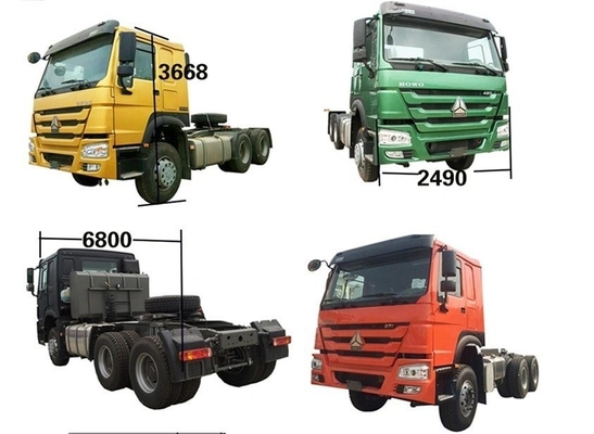 تصميم الإطارات بدون أنابيب Sinotruk HOWO 371 رأس الشاحنة الجرار شاحنة القمامة بالخصم