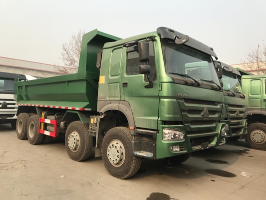 معتمد من قبل ISO 12 عجلة LHD Sinotruk HOWO 8X4 RC شاحنة تيبر 60 طن