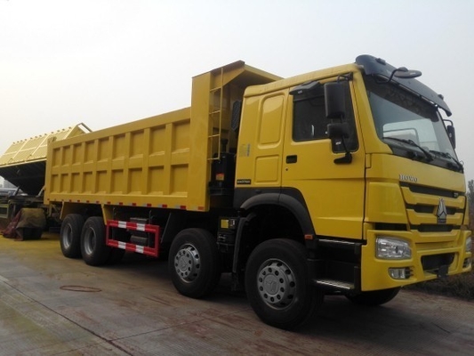 معتمد من قبل ISO 12 عجلة LHD Sinotruk HOWO 8X4 RC شاحنة تيبر 60 طن