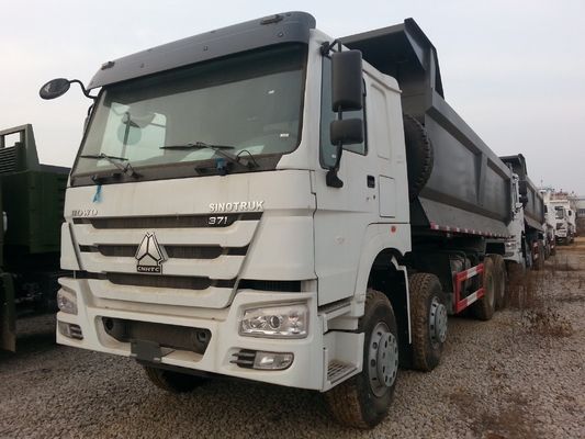 معتمد من قبل ISO 12 عجلة LHD Sinotruk HOWO 8X4 RC شاحنة تيبر 60 طن