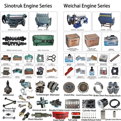 Wd615.47 Sinotruk HOWO شاحنة جزء Wechai محرك أجزاء المحرك البحري قطع غيار عرض